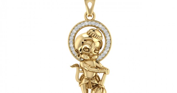 Hanuman ji gold store pendant online